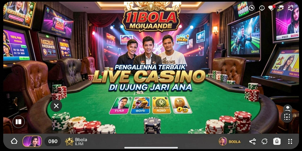 Tampilan gameplay Live Casino di aplikasi 11BOLA yang menarik.