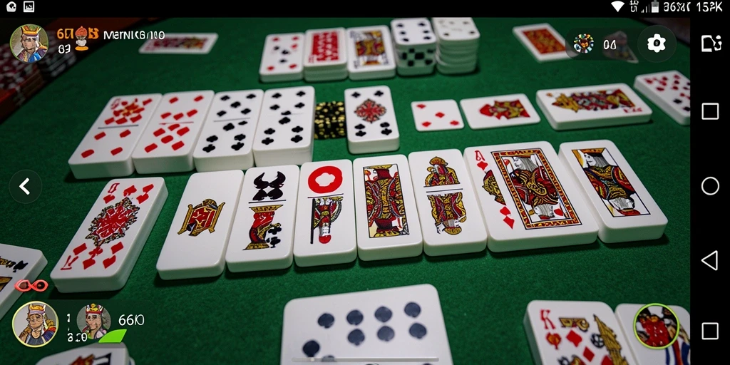 Screenshot gameplay <strong>66K</strong> yang menampilkan keseruan bermain domino.