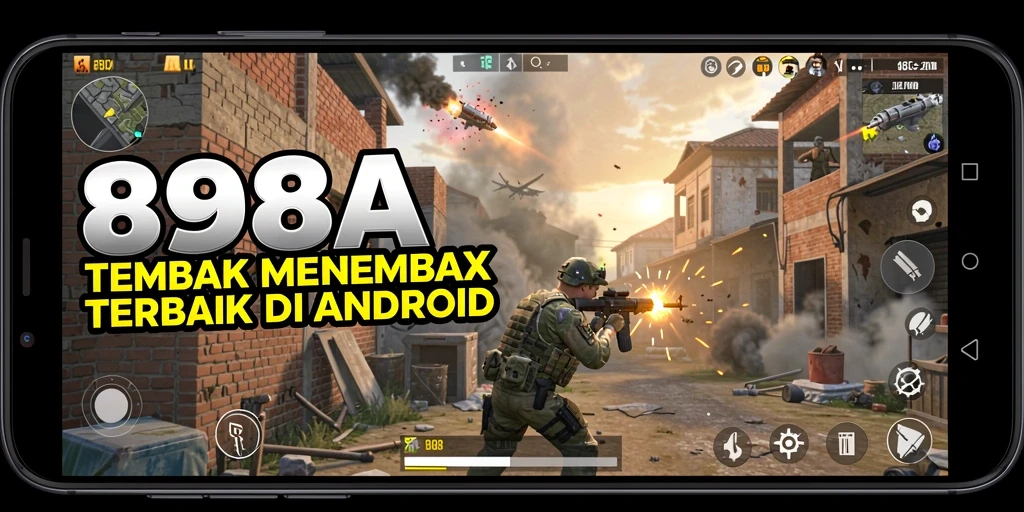 Tampilan gameplay intens di 898A dengan aksi tembak-menembak yang seru.