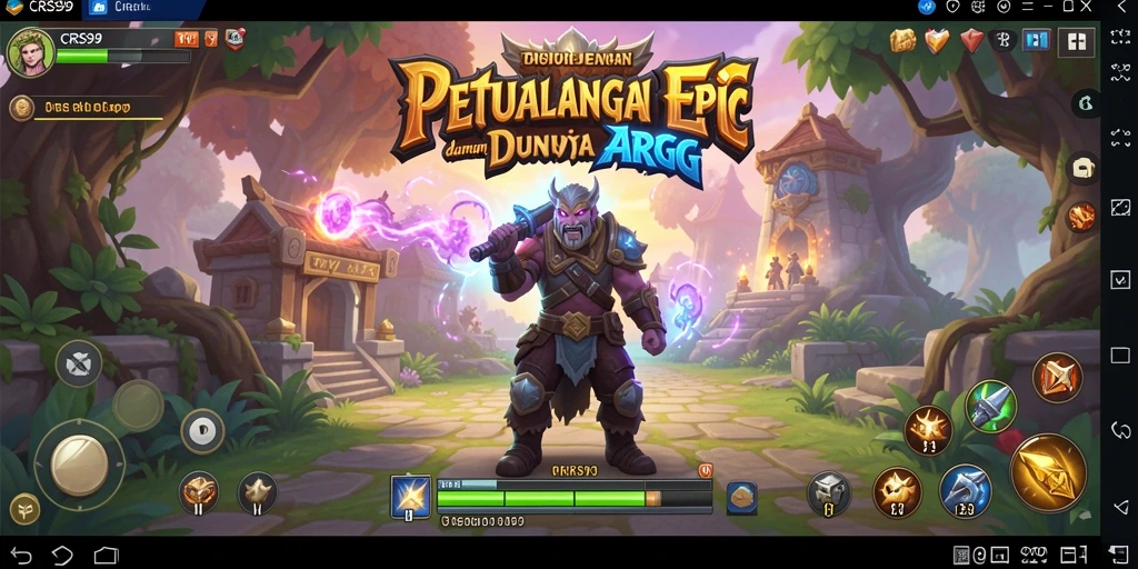 Screenshot utama yang menunjukkan intensitas gameplay ARPG di CRS99.