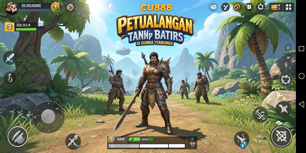 Skrinsut gameplay <strong>CU888</strong> menampilkan petualangan di dunia terbuka yang luas.