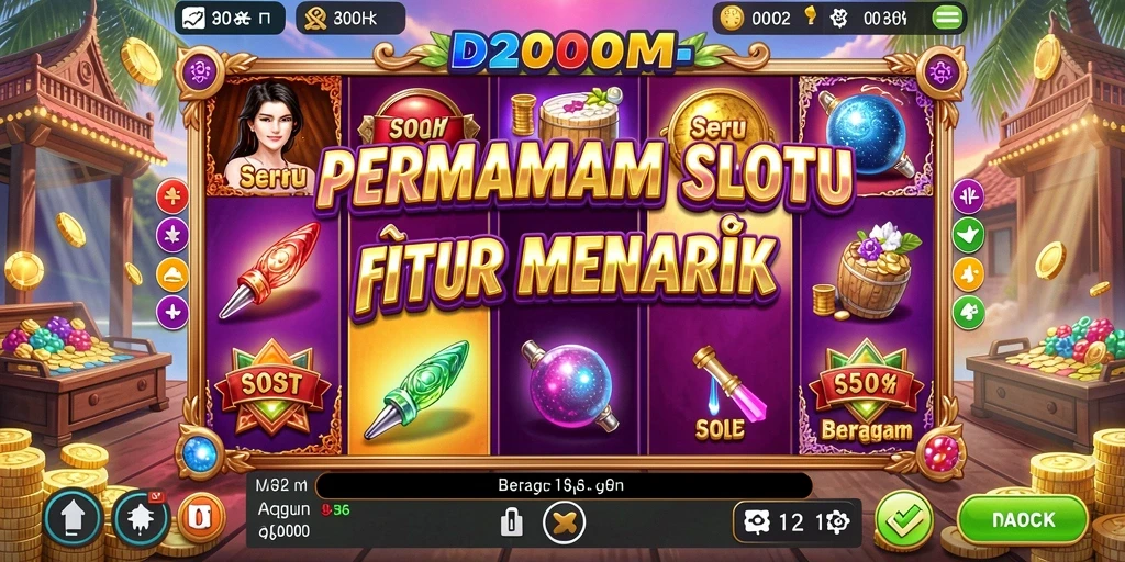 Tampilan gameplay D200M yang menarik dengan fitur Slot.