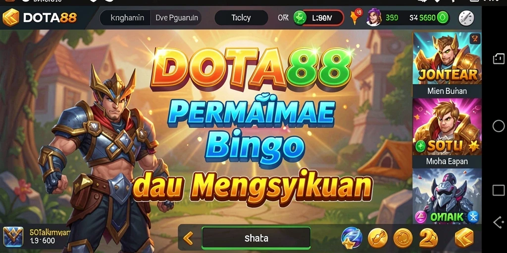Tampilan gameplay Bingo yang mengasyikkan di DOTA88.