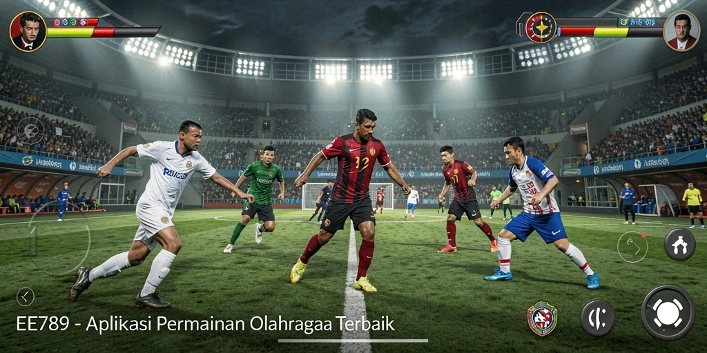 Tampilan gameplay menyenangkan dalam EE789 yang penuh aksi olahraga.