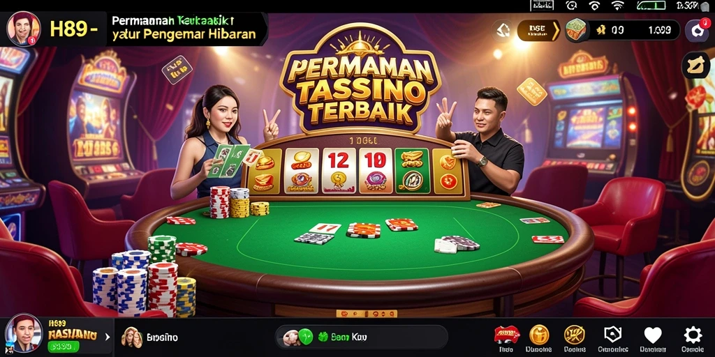 Tangkapan layar permainan H89 menunjukkan suasana Kasino yang mendebarkan.