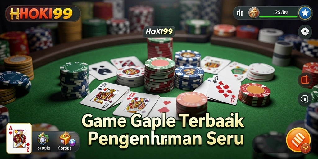 Screenshot HOKI99 menampilkan gameplay Gaple yang seru dan interaktif.