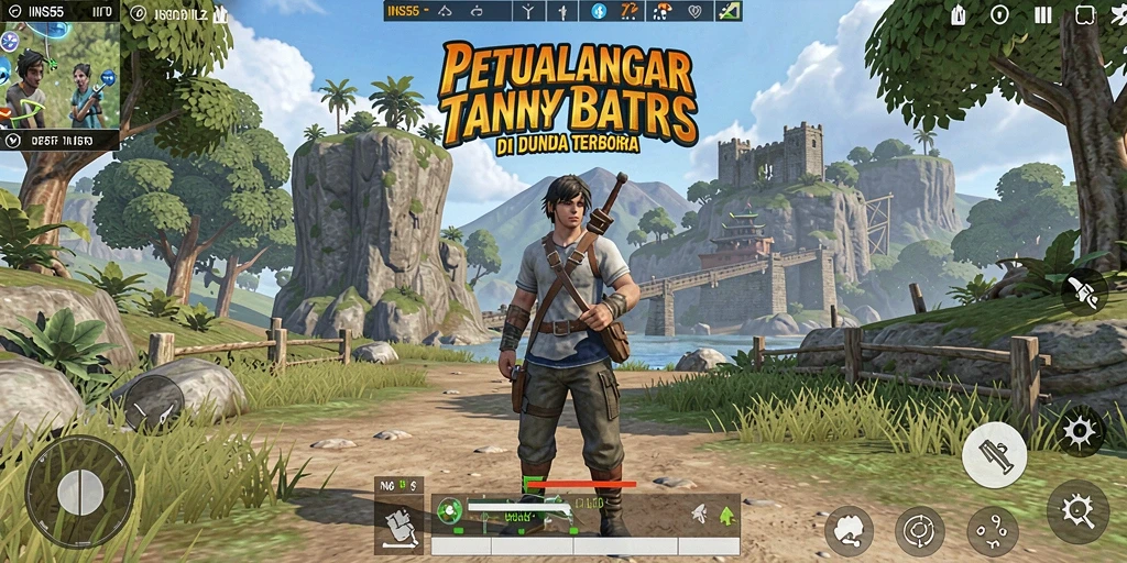 Tangkapan layar menunjukkan petualangan heroik di dunia terbuka INS55.