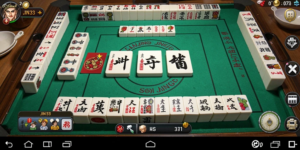 Screenshot dari gameplay seru JIN33 saat bermain Mahjong.