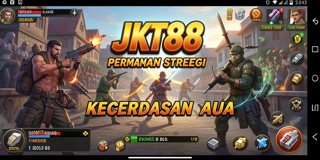 Screenshot gameplay JKT88 menampilkan momen pertempuran strategi yang intens.