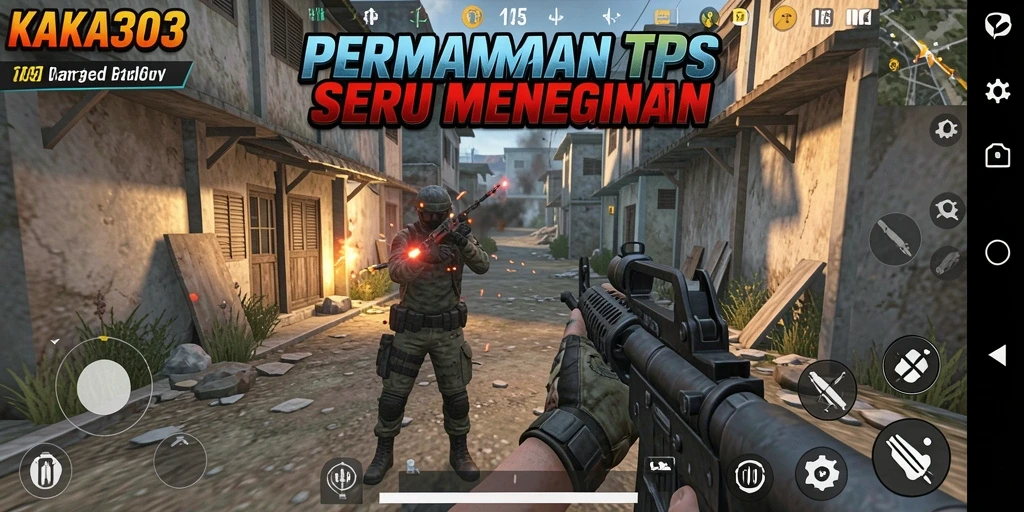 Tampilan gameplay KAKA303 yang mendebarkan dalam aksi TPS.