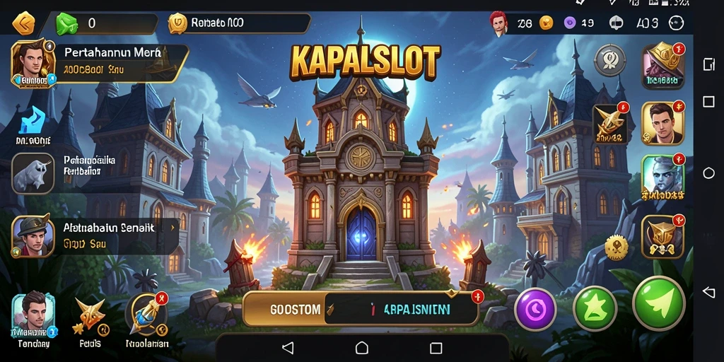 Tampilan gameplay <strong>KAPALSLOT</strong> yang menarik dalam mode Tower Defense.