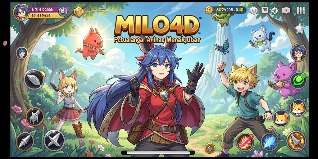 Tampilan gameplay yang menarik dalam MILO4D dengan karakter anime yang memukau.