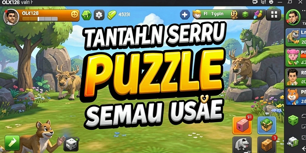 Tampilan gameplay menantang dari OLX128 saat memecahkan puzzle.