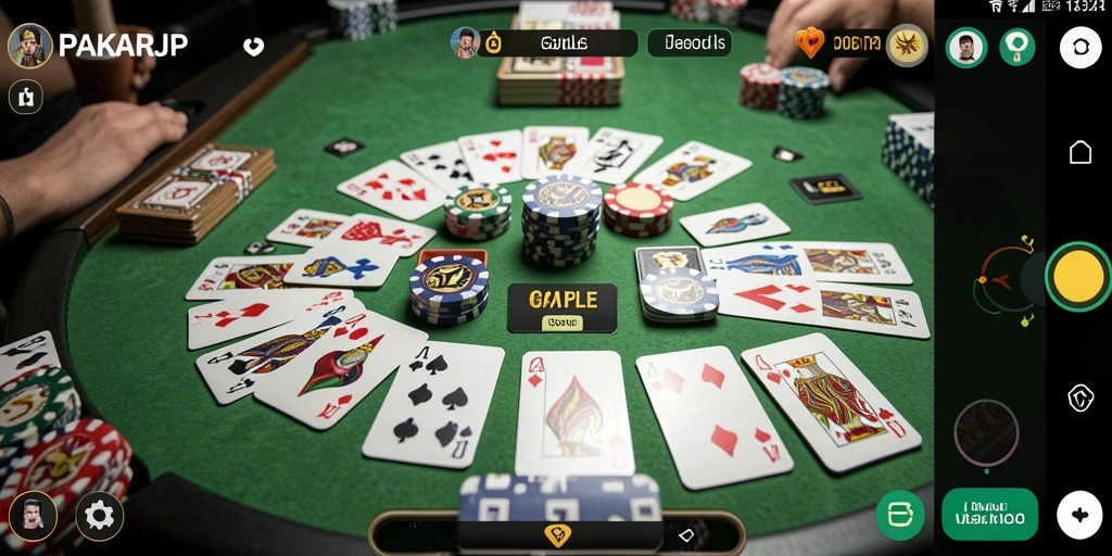 Screenshot gameplay PAKARJP yang menunjukkan keseruan bermain Gaple.