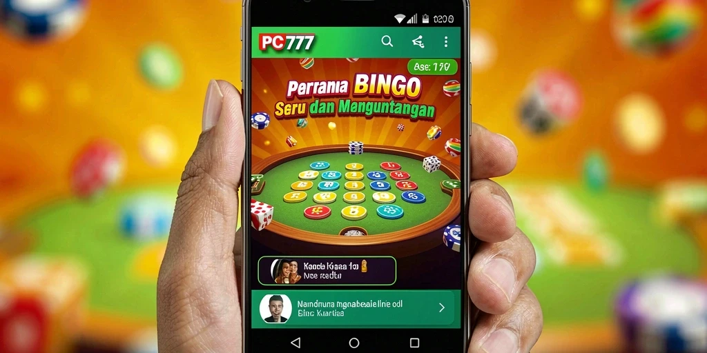 Tampilan gameplay Bingo yang menarik dan penuh warna di PC777.