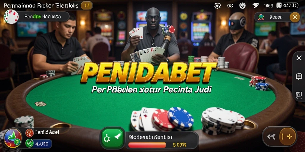 Screenshot dari gameplay seru di PENIDABET, menunjukkan aksi poker yang mendebarkan.