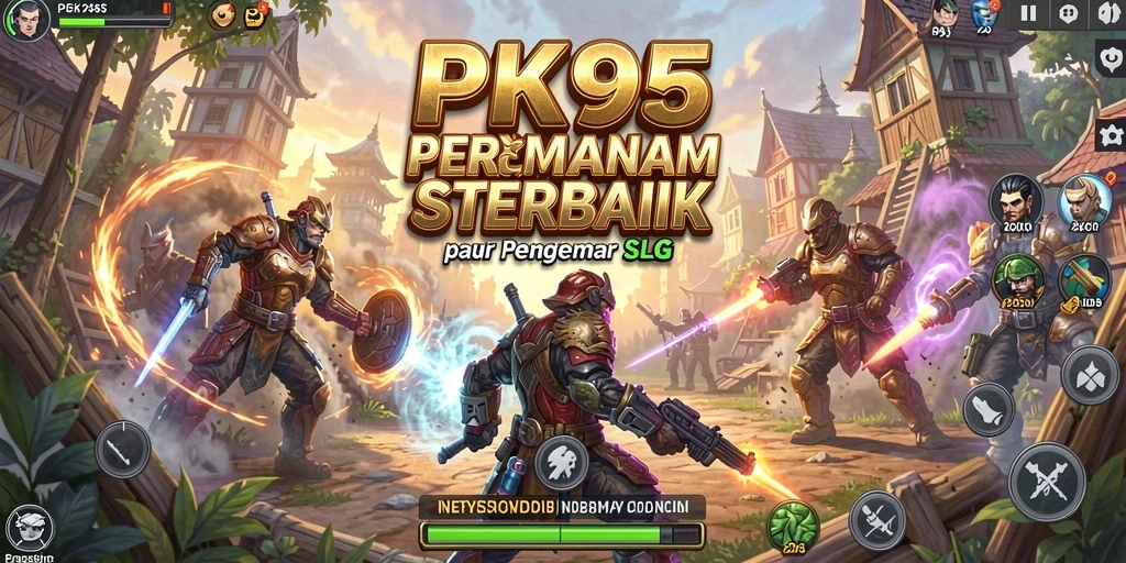 Screenshot gameplay PK95 menampilkan strategi dan pertempuran mendebarkan.