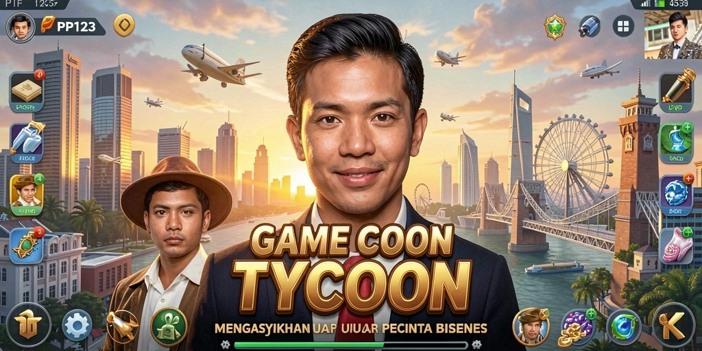 Screenshot utama PP123 menampilkan gameplay Tycoon yang menarik dan strategis.
