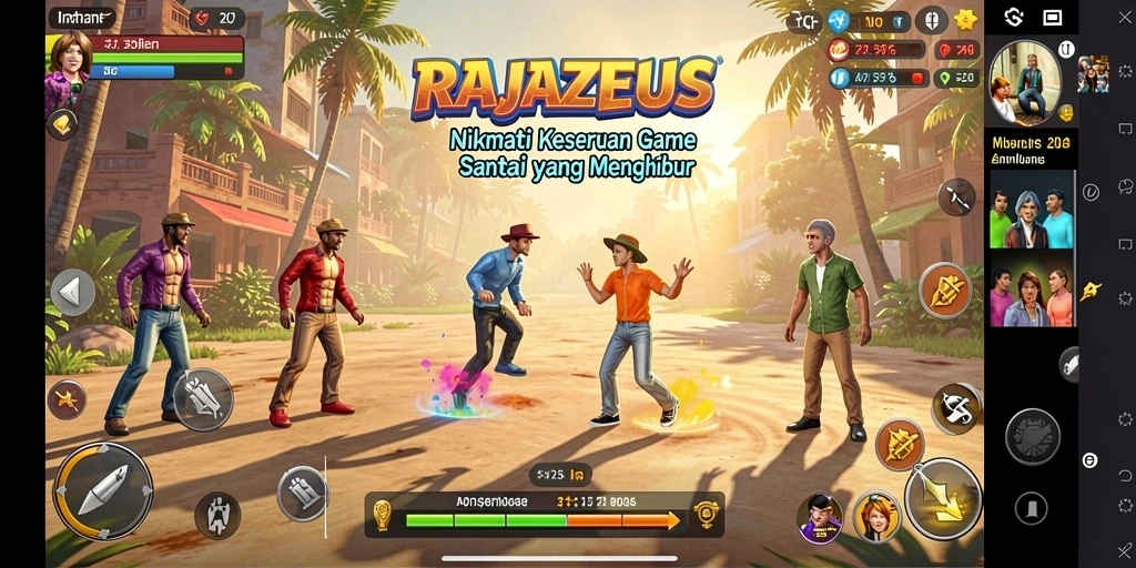 Tangkapan layar menampilkan gameplay RAJAZEUS yang seru dan menghibur.