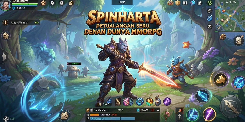 Screenshot gameplay SPINHARTA menampilkan aksi mendebarkan dalam dunia MMORPG.