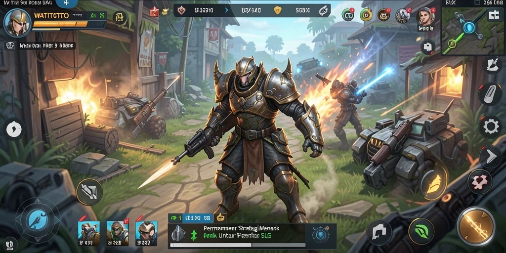 Tampilan gameplay menegangkan di WATITOTO dengan strategi yang mendalam.