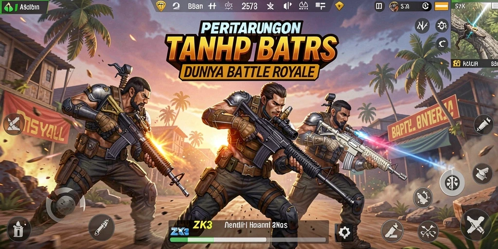 Tampilan screenshot ZK3 menunjukkan aksi pertempuran yang mendebarkan.